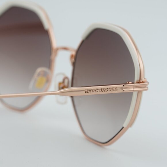 Marc Jacobs MJ 1079/S 024S HA Sunglasses Gold Geometric Frame, Brown Lenses main image 7